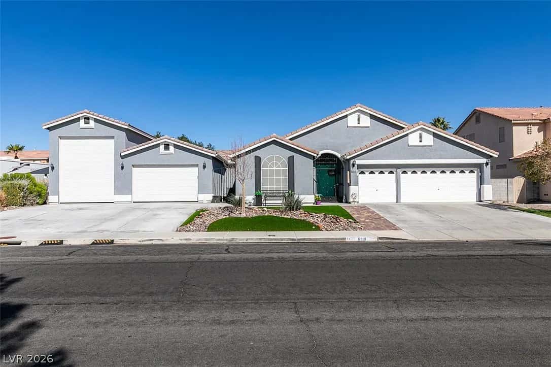 Las Vegas Home for Sale: 6310 W Azure Dr Offers Single-Story Living, RV Garage Space, Pool, Solar, and Serious Room for Toys