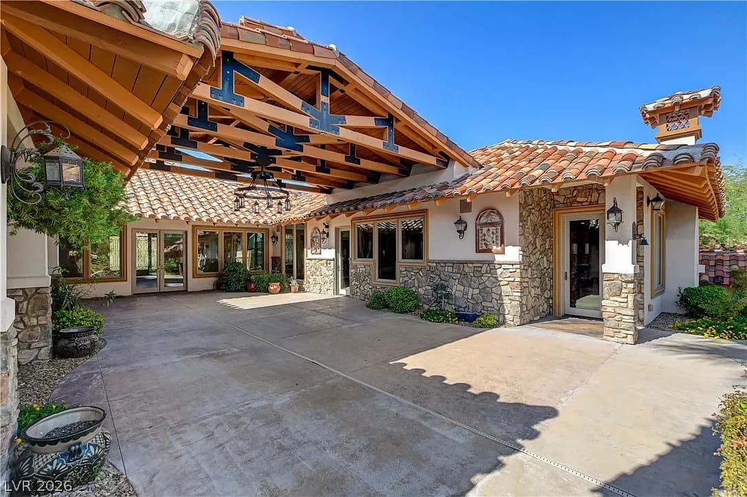 Ultra-Luxury Custom Estate Living in Las Vegas: A One-Story Compound with Collector Garage and Resort-Style Grounds