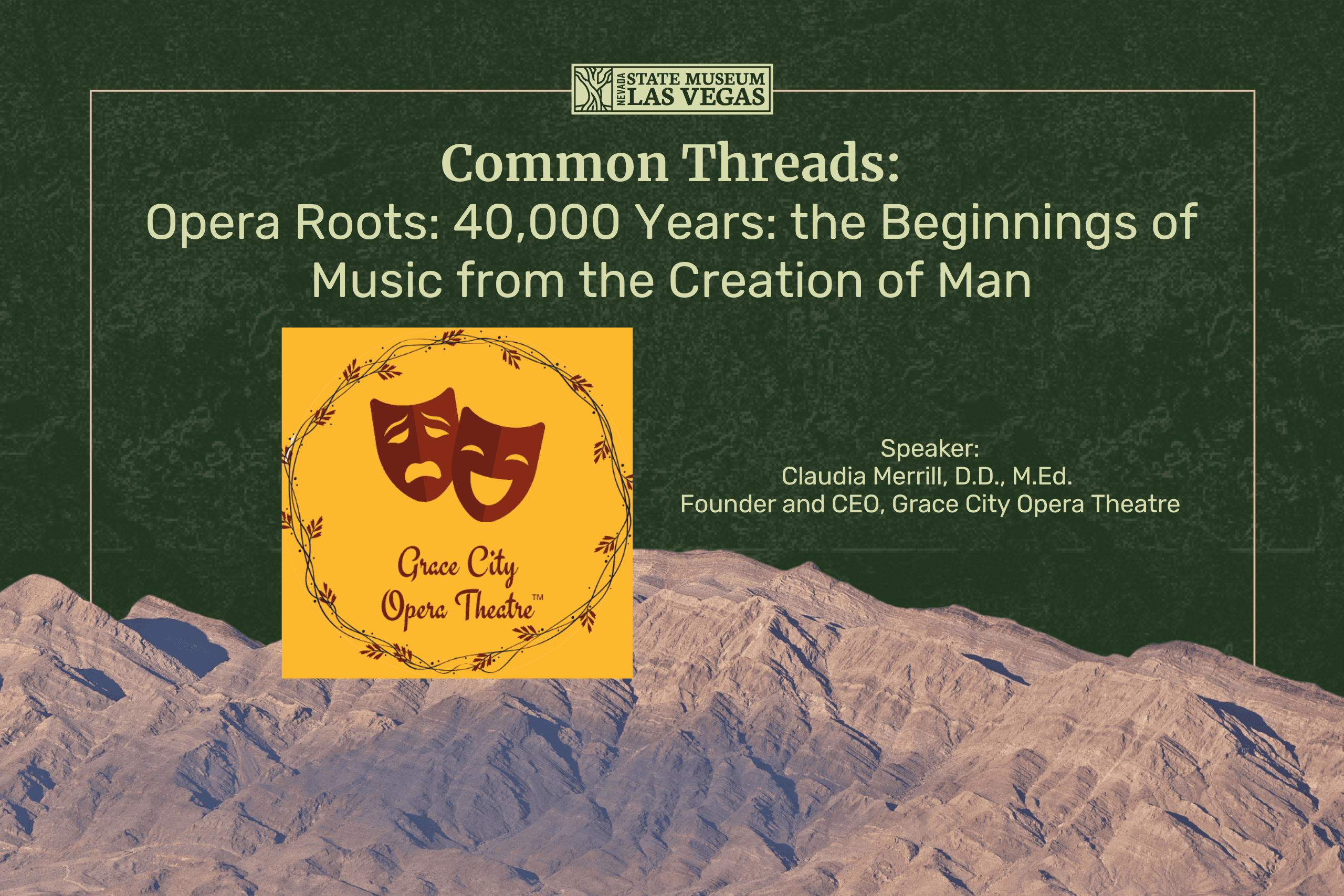 Common Threads: Opera Roots: 40,000 Years: the Beginnings of Music from the Creation of Man